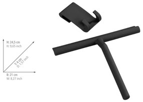 WENKO 24171100 - Stierka do sprchy MOLA 21 x 24,5 cm nerez/čierna