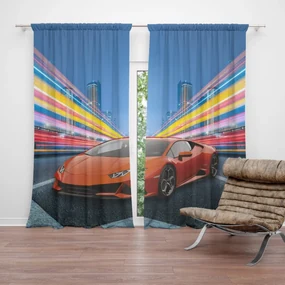 Sablio Záves Športové auto 2: 2ks 140x250cm
