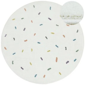 Koberec LIMA M039A krémový / modrý kruh