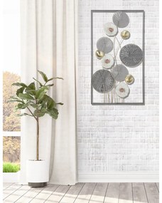 Nástenná kovová dekorácia Mauro Ferretti Grid, 50 × 90,5 cm