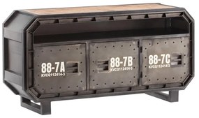 furniture-nabytek.cz - TV stolík Barkley kovový, sivá farba – 160×48×80 cm