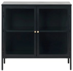 Čierna kovová vitrína 90x85 cm Carmel – Unique Furniture