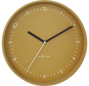 Nástenné hodiny NeXtime Berlin Ø30 cm žlté