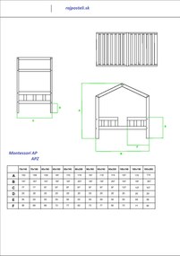 Raj posteli Posteľ MONTESSORI APZ