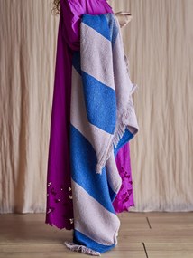 Bloomingville Prehoz z recyklovanej bavlny Cadeo Blue 130 x 160 cm