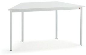 Stôl SONITUS TRAPETS, 1200x600x720 mm, HPL - biela, biela