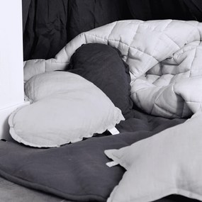 Detská ľanová podložka na hranie grafitová