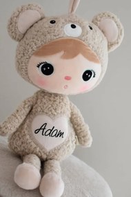 Mojkáčik medvedík béžový s menom Márk 50 cm