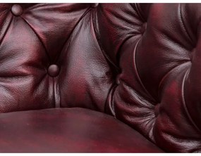 furniture-nabytek.cz - Rohová sedacia súprava Chesterfield z pravej kože, červená – 294×263×57 cm