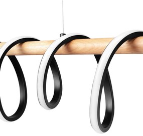 Toolight Toolight, LED stropné svietidlo 120cm 30W 4000K APP1288-CP, čierna-hnedá, OSW-00943