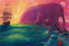 Obraz - Olejomaľba, Plavba do fantastickej ríše (90x60 cm)