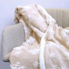 ARÔME HOME Mikroflanelová deka, Vločky béžovej