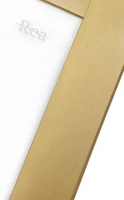 Rea City, sprchovací kút s posuvnými dverami 80(dvere) x 80(dvere) x 190 cm, zlatý matný profil + biela sprchová vanička Savoy, KPL-K6444