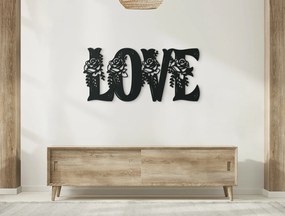 drevko Drevený nápis na stenu LOVE Rozmer obrazu: 20,5 x 44,5 cm, Farba dekorácie: Čierna