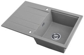 Gamma Modern 8050, 1-komorový granitový drez 790x500x210 mm, šedá, GMA-ZM-8050-G