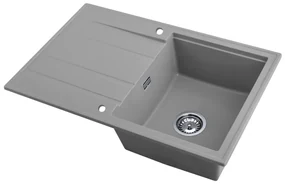 Gamma Modern 8050, 1-komorový granitový drez 790x500x210 mm, šedá, GMA-ZM-8050-G