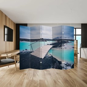 Paraván - Drevený most (210x170 cm)