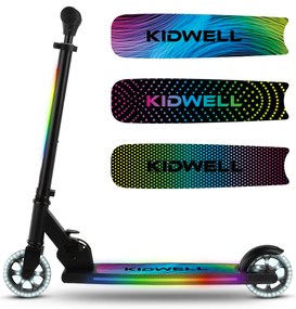 Kidwell Skladacia detská kolobežka MIDO s LED osvetlením, 120 mm kolesá, ABEC-7