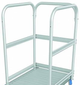 Zarges Hliníkový pojazdný rebrík s plošinou, 6 priečok, výška plošiny 1,44 m