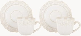 Porcelánové šálky na espresso's podšálkami Art-Pol, 4 ks