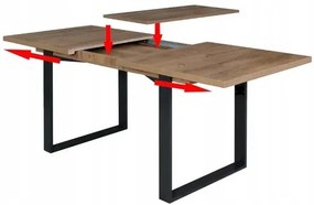 Rozkladací jedálenský stôl ALEN  150-198 cm  dub stirling