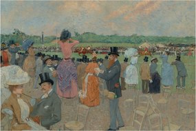 Obraz - Jean-Louis Forain, The Races at Longchamp, reprodukcia (90x60 cm)