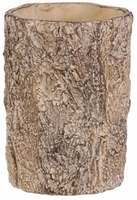 Kvetináč imitácia drevenej kôry, 16 x 16 x 21 cm,betón, 16 cm