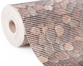 Kúpeľňová penová rohož / predložka PRO-002 Kamene - hnedá - metráž šírka 65 cm