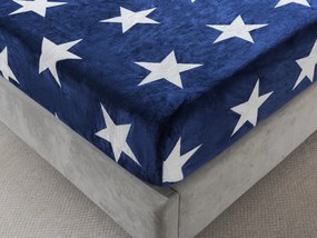 XPOSE® Mikroplyšová  plachta LÝDIE  Exclusive - modrá 180x200 cm