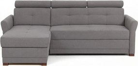 Rohová sedacia súprava Harris, ocelovo šedá látka, ľavý roh