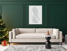drevko Drevený abstraktný obraz Ženské krivky Rozmer obrazu: 44,5 x 31,5 cm, Farba dekorácie: Čierna