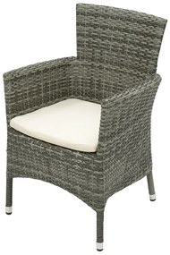 DEOKORK Záhradná ratanová zostava GINA II. 1+2 (sivá)