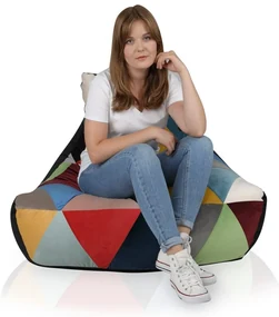 Sedací vak Keiko M Mix Magic Velvet Farba: MV2219 - čierna