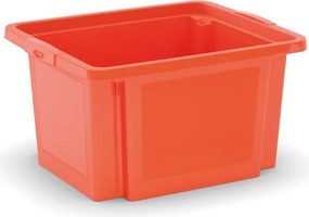 Oranžový plastový úložný box 42x35x23 cm H-Box S – KIS