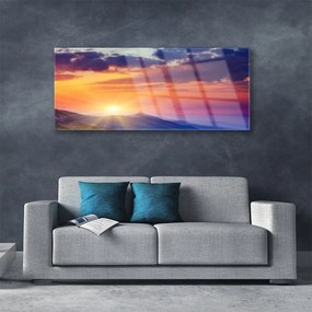 Obraz plexi Slnko hory príroda 125x50 cm