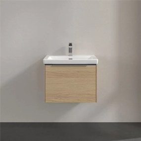 VILLEROY &amp; BOCH Subway 3.0 závesná skrinka pod umývadlo, 1 zásuvka, s LED osvetlením, 572 x 478 x 429 mm, Nordic Oak, C577L0VJ