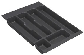 Vložka / příborník do 45cm šuplíku - CUTLERY šedý plast 35 x 46 cm
