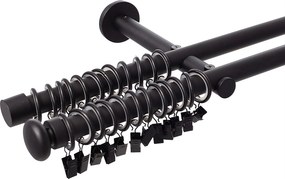 Dvojitá garniža Modern black matt 240 cm