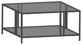 Konferenčný stolík Uranus Black s tmavým sklom