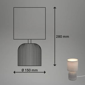 Brilo - Stolová lampa INO 1xE14/10W/230V sivá