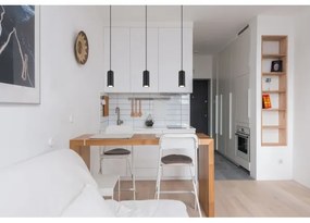 Globo 57911HBW - Luster na lanku ROBBY 1xGU10/35W/230V čierna/hnedá