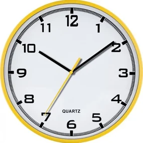 Nástenné hodiny MPM, 2479.10 - žltá, 30cm