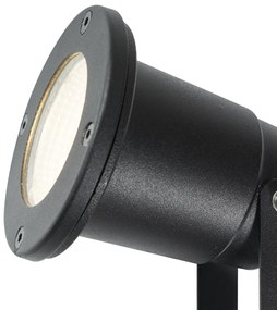 Bodové svietidlo so zemným hrotom čierne vrátane LED nastaviteľné IP65 s káblom a zástrčkou - Basic