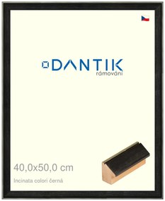 DANTIK rám na obraz 40x50 | INCLINATA colori černá (Plexi Čiré)