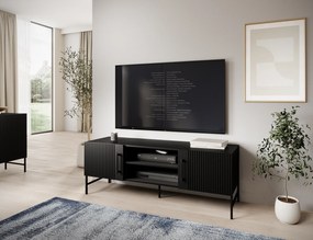 RTV stolík RAFTT 152x55 cm, čierny