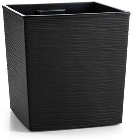 PLASTOVÝ KVETINÁČ FLORE RIFLO 30X30 CM ČIERNA