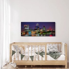 Obraz - Večerný Londýn (120x50 cm)