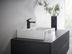 Hansgrohe Vernis Shape, umývadlová batéria s výpustom, EcoSmart, čierna matná, HAN-71561670