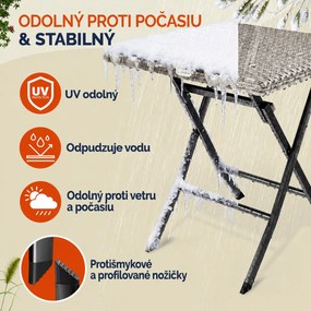 InternetovaZahrada Ratanový balkonový set - krémový
