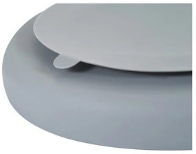 Sivý silikónový detský tanier 19x20,5 cm – Kindsgut